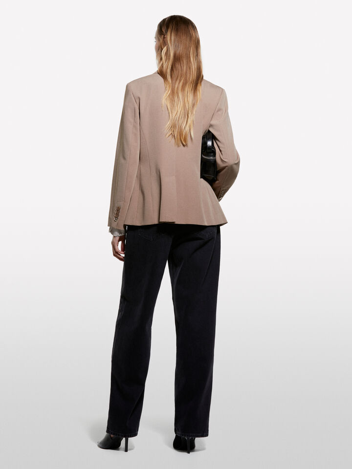 Blazer marrom com botões gold - blazers para mulher - Marrom | Sisley image number 2